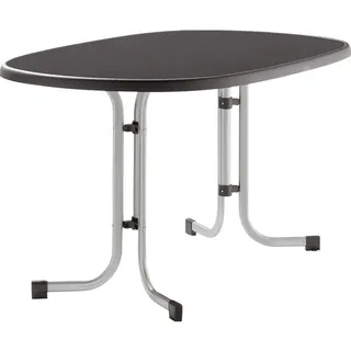 Sieger Boulevard-Klapptisch mit mecalit-Pro-Platte 140 x 90 x 72 cm Graphit/Schieferdekor Anthrazit