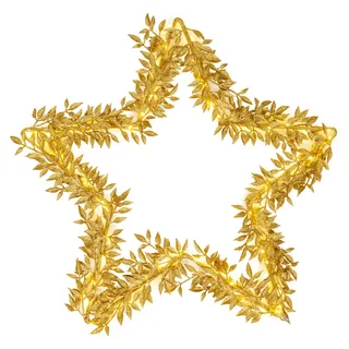 Weihnachtsstern Beleuchtet LED Weihnachtsbeleuchtung Stern Gold Timer 5271758 - Gold