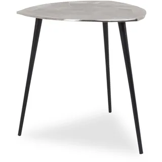 M2 Kollektion Singh 2 Couchtisch/Beistelltisch/Tischset, Metall, Silber, Durchmesser, Höhe 50cm
