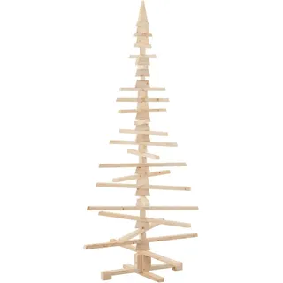 vidaXL Weihnachtsbaum Holz zum Schmücken 180 cm Massivholz Kiefer