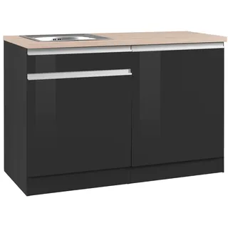 kochstation Spülenschrank KS-Ohio 120 x 60 x 85 cm Grau