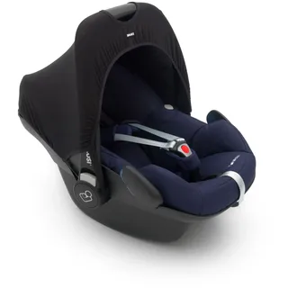 Dooky Original Dooky Hoody Sonnenschutz für Babyschalen der Altersgruppe 0+ inkl. UV-Schutz 40+ Universal geeignet für die meisten Marken, schwarz