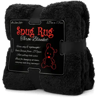 Snug Rug Sofaüberwurf Decke Sofa Kuscheldecke Decke Fleecedecke - Original Luxury Hochwertige Sherpa Werfen Warm Fleece Couchdecke Sofadecke 127 x 178cm (Schwarz)
