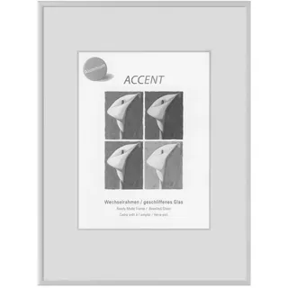 Nielsen Bilderrahmen , Silberfarben , Metall , rechteckig , 51.5x71.5 cm , Bilder & Rahmen, Bilderrahmen, Bilderrahmen & Fotorahmen