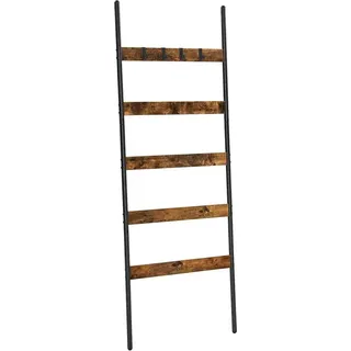 Vasagle Leiterregal 5 Ebenen 60 cm x 176 cm Braun-Schwarz