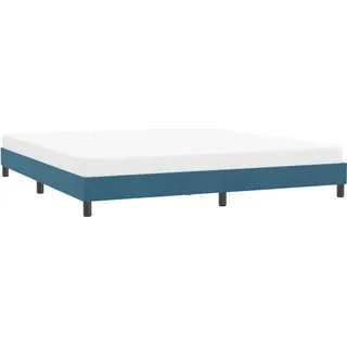 vidaXL Bettgestell ohne Matratze Dunkelblau 180x220 cm Samt - Blau