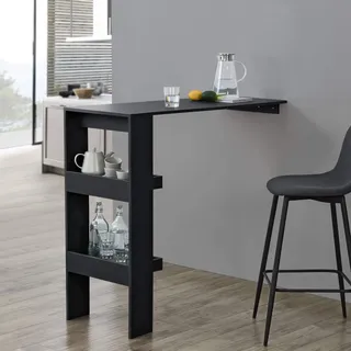 [en.casa] Bartisch Bromölla 120x45x106 cm Schwarz