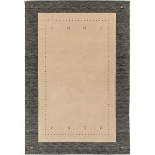 Kunstloft Wollteppich Jamal Beige/Grau 250x350 cm , Grau, Beige , Textil , Beton Optik , Rechteckig , 250x1 cm , Gots , pflegeleicht , Teppiche und Böden, Teppiche, Schafwollteppiche