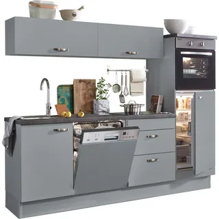 kochstation Küchenzeile KS-Cara 240 cm grau