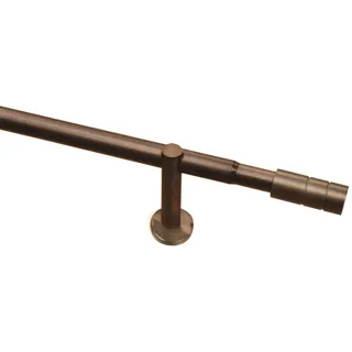 GARDINIA Vorhangstange Zylinder 1-läufig Ø 25 mm 100 cm Braun
