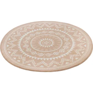 HANSE HOME Teppich »Valencia«, rund, 9 mm Höhe, Kurzflor, Modern, Vintage, Mandala, Wohnzimmer, Kinderzimmer, Flur, Schlafzimmer, Küche – Ivory ø200cm