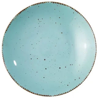 Landscape Suppenteller , Türkis , Keramik , Used look , rund , Lfgb , Geschirr, Teller, Suppenteller