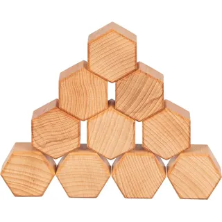 goki 58803 Bausteine mit Walnussöl veredelt, goki nature Holz, 75 Teile, im Baumwollbeutel, natur