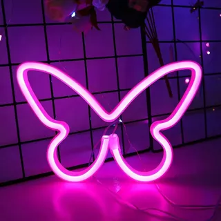 Schmetterling Deko Led Neon Wanddekoration, Nachtlicht Für Weihnachten Mädchen Geburtstagsgeschenk Wohnzimmer Schlafzimmer Zimmer Wand Dekoration