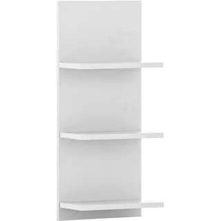 Wandregal WELLTIME "Palermo, Breite 30 cm made in Germany", weiß (mattweiß), B:30,3cm H:70,2cm T:17,4cm, FSC-zertifizierter Holzwerkstoff, Regale, Wandregal, 3 Regalböden