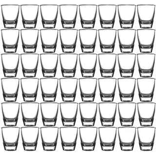 Ruikcoll Schnapsgläser,35ml Tequila Shotgläser Set, Robuste Shotgläser aus Glas,Shot Gläser für Wodka,Likör, Ouzo,Tequila,48 Stück