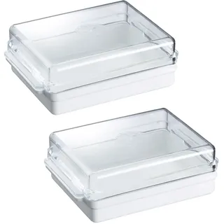 Westmark 2 Kühlschrank-Butterdosen, Kunststoff, Traditionell, Weiß/Transparent, 208822E3