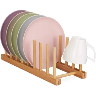 Relaxdays Bambus Abtropfgestell 12 x 34 x 12,5 cm Hellbraun