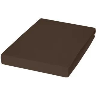 JANINE Spannbettlaken Jersey-Elasthan 200 x 200 cm dunkelbraun
