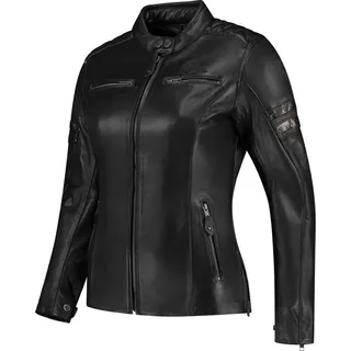 Rusty Stitches Joyce V2 Lederjacke Damen - Schwarz/Silber - 38