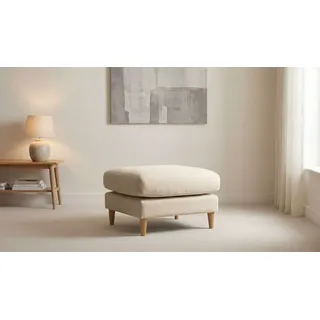 OTTO home Pouf Finnian Polsterhocker 70 x 47 x 70 cm Beige