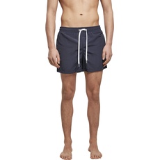 Build Your Brand Mens BY050-Swim Shorts, Navy, L