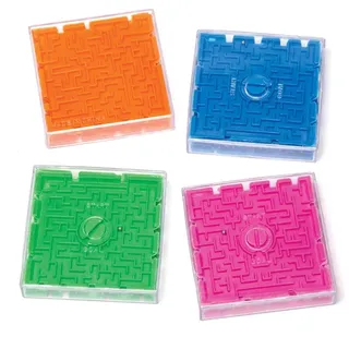 Baker Ross 3D-Labyrinth-Puzzlespiele (4 Stück) – Labyrinthspiel mit Kugel – perfekt als kleine Partyüberraschung und Geschenk für Kinder