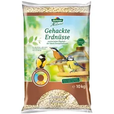 Dehner Natura Premium Wildvogelfutter, gehackte Erdnüsse schalenfrei, Ganzjahresfutter proteinreich / energiereich, hochwertiges Vogelfutter für Wildvögel, 10 kg