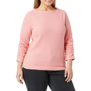 TOM TAILOR Denim Damen Sweatshirt mit Raffarm 1034290, 15121 - Peach Pink, L