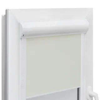Voppi Fenster Kassettenrollo Thermo 65x230 Ecru Classic mit Spannerkette innen einfache Wärmedämmung Montage