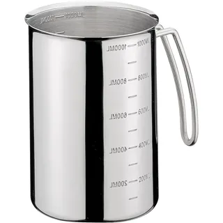 KÜCHENPROFI Messbecher 1,0 Liter aus Edelstahl mit Griff