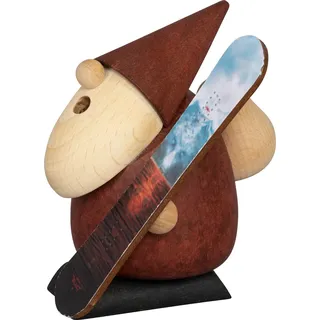 SAICO Original Räuchermännchen "Weihnachtsmann - Snowboarder" BxHxT: 10x11x10 cm, rot