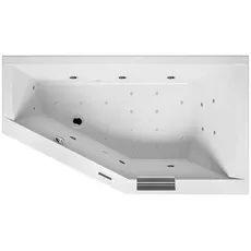 RIHO Geta Badewanne, asymmetrisch, Version links, mit Joy-System, 1-Sitzer, weiß, B03, Ausführung: 160x80x48cm, Nutzinhalt: 130 Liter