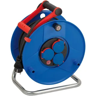 Brennenstuhl 1208230 Kabeltrommel 50 m, Schwarz Schutzkontakt-Stecker