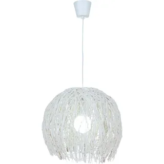 Näve Korb-Pendelleuchte Struwel Weiß Ø 40 cm x 35 cm