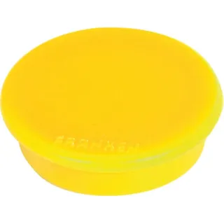 Franken Haftmagnet Magnete gelb, Kunststoff Ø 2,4 x 0,63 cm, 10 St.