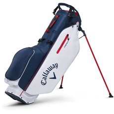 Callaway Golf 2022 Fairway C Standtasche, Doppelriemen, Marineblau/Weiß/Rot