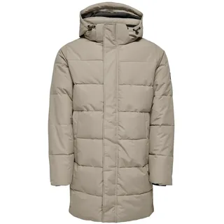Only & Sons Herren Onscarl Life Long Quilted Coat Otw Steppmantel, Desert Taupe, XL EU