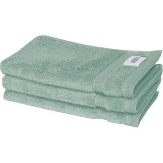 Schöner Wohnen Gästetuch , Mintgrün , Textil , 3-teilig , Uni , 30x50 cm , Oeko-Tex® Standard 100 , saugfähig, Aufhängeschlaufe, angenehm weich, hochwertige Qualität, schnelltrocknend , Heimtextilien, Badtextilien, Gästehandtücher