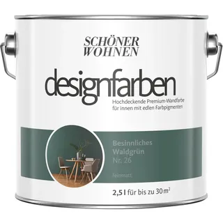 Schöner Wohnen Designfarben Besinnliches Waldgrün matt 2,5 l