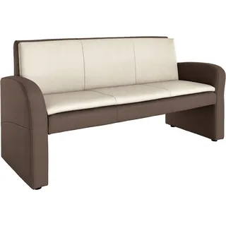 exxpo - sofa fashion Hockerbank »Cortado, 3-Sitzer Küchensofa mit hohem Sitzkomfort« hohe Bodenfreiheit, schöne Detailverarbeitung, braun