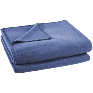 Zoeppritz Soft-Fleece Decke 220 x 240 cm indigo