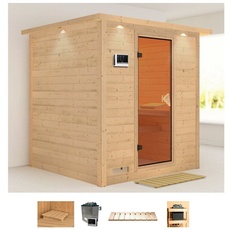 Bild von Sauna »Menja«, (Set), 9-kW-Ofen mit externer Steuerung beige