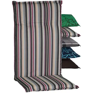 Beo Sitzkissen Gartenstuhlauflage Hochlehner Serie Barcelona M707 grau/Bordeaux Waldbeere