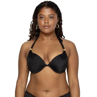 Smart & Sexy Damen Swim Secret Mega Push-up-Bikinioberteil mit Neckholder Bikini, schwarzer Farbton, 80B