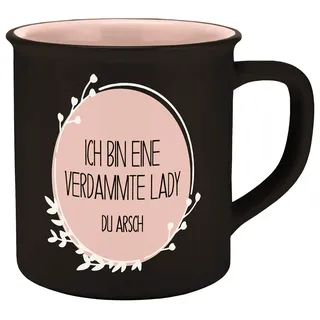 Gedalabels Tasse Verdammte Lady 0,4 l Schwarz