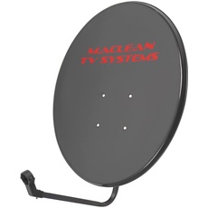 Bild Maclean MCTV-928 Satellitenschüssel mit LNB-Halterung und Masthalterung Sat Antenne Satspiegel LNB Tragarm Phosphatierter Stahl (80cm Durchmesser)