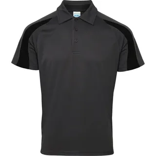 AWDis Cool - Poloshirt für Herren PC7061 (L) (Holzkohle/Pechschwarz) - Schwarz