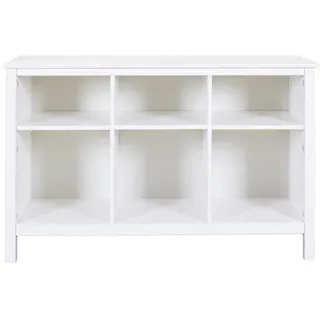 Inter Link Chilly Home Regal 6 Fächer Massivholz Kiefer weiß
