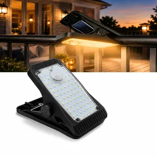 Hqynss Solarlampen für Außen mit Bewegungsmelder, 1500 mAh Solarleuchten für Außen LED Solar Lampe Outdoor Ideal für Terrasse, Veranda, Garage, Hof, Straßen, (Wärme 1er-Pack)